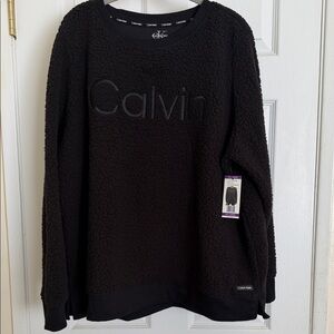 Calvin Klein Textured Black Crewneck Sweater